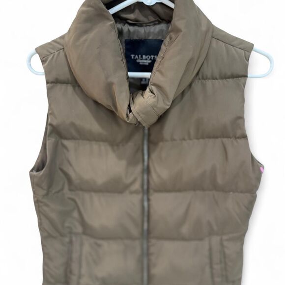 Talbots Women's Brown Puffer Vest with Pockets - Picture 1 of 5